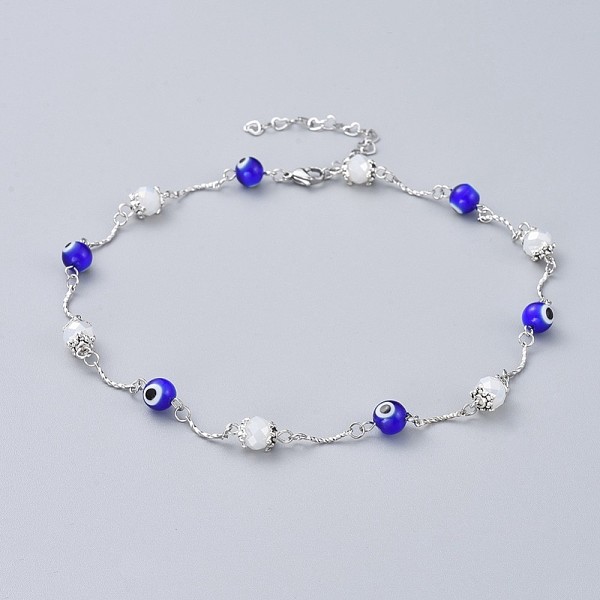 PandaHall Dual-use Items, Evil Eye Beaded Necklaces/Wrap Bracelets, with Faceted Glass, Handmade Lampwork Beads and Brass Bar Link, 304..., White
PandaHall Dual-use Items, Evil Eye Beaded Necklaces/Wrap Bracelets, with Faceted Glass, Handmade Lampwork Beads and Brass Bar Link, 304..., White