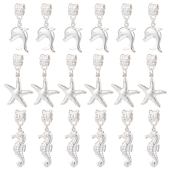 PandaHall CHGCRAFT 42Pcs 3 Styles Alloy European Dangle Charms, Large Hole Pendant, Dolphin & Sea Horse & Starfish, Silver, Pendant...
PandaHall CHGCRAFT 42Pcs 3 Styles Alloy European Dangle Charms, Large Hole Pendant, Dolphin & Sea Horse & Starfish, Silver, Pendant...