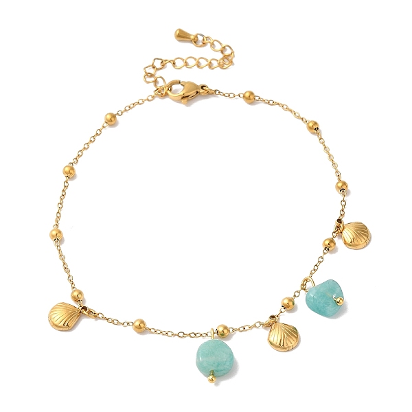 PandaHall Summer Beach Nuggets Natural Amazonite & Ion Plating(IP) 304 Stainless Steel Charm Anklets for Women, Golden, Shell Shape, 8-3/4...
PandaHall Summer Beach Nuggets Natural Amazonite & Ion Plating(IP) 304 Stainless Steel Charm Anklets for Women, Golden, Shell Shape, 8-3/4...
