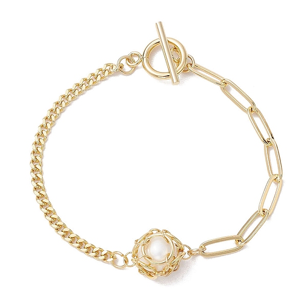 PandaHall Natural Cultured Freshwater Pearl Bead Macrame Pouch Link Bracelets, Brass Paperclip Chains Twisted Chain Bracelets for Women...
PandaHall Natural Cultured Freshwater Pearl Bead Macrame Pouch Link Bracelets, Brass Paperclip Chains Twisted Chain Bracelets for Women...