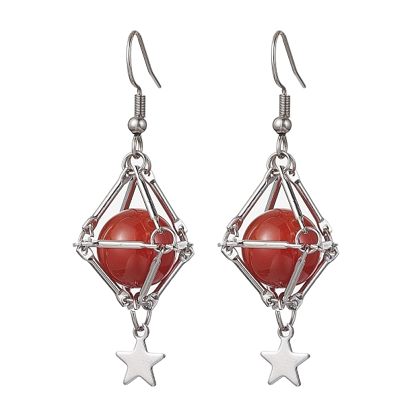 PandaHall Natural Carnelian Dangle Earrings, Macrame Pouch Brass Long Drop Earrings, Star, 53x16mm Carnelian Star
PandaHall Natural Carnelian Dangle Earrings, Macrame Pouch Brass Long Drop Earrings, Star, 53x16mm Carnelian Star