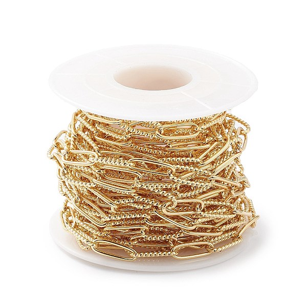 PandaHall Rack Plating Brass Paperclip Chains, Lead Free & Cadmium Free, Unwelded, with Spool, Real 18K Gold Plated, 13x5x1mm, 12.5x4.5x1mm...
PandaHall Rack Plating Brass Paperclip Chains, Lead Free & Cadmium Free, Unwelded, with Spool, Real 18K Gold Plated, 13x5x1mm, 12.5x4.5x1mm...
