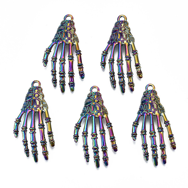 PandaHall Rainbow Color Alloy Pendants, Cadmium Free & Lead Free, Skeleton Hand, 42x20x7.5mm, Hole: 2.5mm Alloy Others
PandaHall Rainbow Color Alloy Pendants, Cadmium Free & Lead Free, Skeleton Hand, 42x20x7.5mm, Hole: 2.5mm Alloy Others
