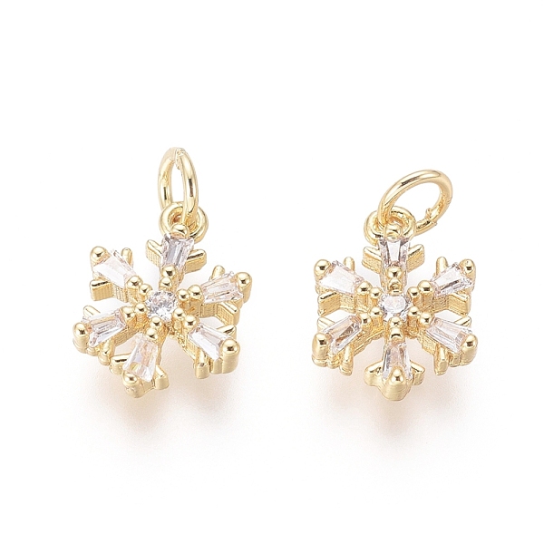 PandaHall Brass Charms, with Clear Cubic Zirconia and Jump Rings, Snowflake, Golden, 11x8x2.5mm, Hole: 2mm Brass+Cubic Zirconia Snowflake...
PandaHall Brass Charms, with Clear Cubic Zirconia and Jump Rings, Snowflake, Golden, 11x8x2.5mm, Hole: 2mm Brass+Cubic Zirconia Snowflake...