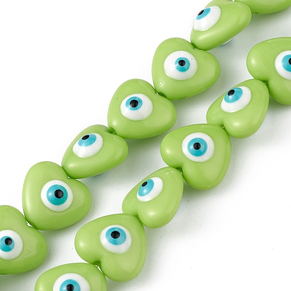 PandaHall Evil Eye Resin Beads Strands, Heart, Lawn Green, 12.5x14x9mm, Hole: 1.8mm, about 30pcs/strand, 14.25 inch(36.2cm) Resin Heart
PandaHall Evil Eye Resin Beads Strands, Heart, Lawn Green, 12.5x14x9mm, Hole: 1.8mm, about 30pcs/strand, 14.25 inch(36.2cm) Resin Heart