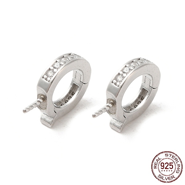 PandaHall Rhodium Plated 925 Sterling Silver Micro Pave Cubic Zirconia Cup Peg Bails, for Half Drilled Beads, Ring Shape, Platinum...
PandaHall Rhodium Plated 925 Sterling Silver Micro Pave Cubic Zirconia Cup Peg Bails, for Half Drilled Beads, Ring Shape, Platinum...