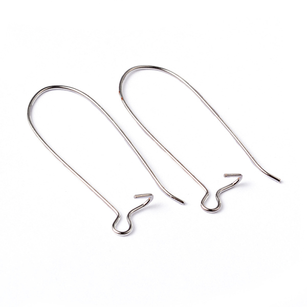 PandaHall Brass Hoop Earrings Findings Kidney Ear Wires, Lead Free, Cadmium Free and Nickel Free, Platinum, 20~21 Gauge, 33x14x0.7~0.8mm...
PandaHall Brass Hoop Earrings Findings Kidney Ear Wires, Lead Free, Cadmium Free and Nickel Free, Platinum, 20~21 Gauge, 33x14x0.7~0.8mm...