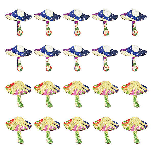 PandaHall GOMAKERER 20Pcs 2 Styles Printed Wooden Pendants, Mushroom Charms with Sun/Moon, for DIY Jewelry Decorated Making, Mixed Color..., Multicolor
PandaHall GOMAKERER 20Pcs 2 Styles Printed Wooden Pendants, Mushroom Charms with Sun/Moon, for DIY Jewelry Decorated Making, Mixed Color..., Multicolor
