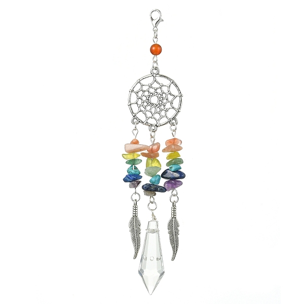 PandaHall Alloy Woven Web/Net with Feather Pendant Decorations, Chakra Natural & Synthetic Mixed Stone Chip and Glass Tassel for Home..., Clear
PandaHall Alloy Woven Web/Net with Feather Pendant Decorations, Chakra Natural & Synthetic Mixed Stone Chip and Glass Tassel for Home..., Clear