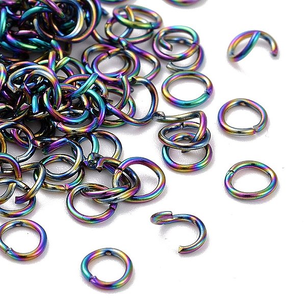 PandaHall 304 Stainless Steel Open Jump Rings, Rainbow Color, 22 Gauge, 4x0.6mm, Inner Diameter: 2.8mm 304 Stainless Steel
PandaHall 304 Stainless Steel Open Jump Rings, Rainbow Color, 22 Gauge, 4x0.6mm, Inner Diameter: 2.8mm 304 Stainless Steel