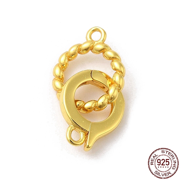 PandaHall Rack Plating 925 Sterling Silver Fold Over Clasps, Twist Ring, with 925 Stamp, Real 18K Gold Plated, Twist Ring: 10x8x1.5mm, Hole...
PandaHall Rack Plating 925 Sterling Silver Fold Over Clasps, Twist Ring, with 925 Stamp, Real 18K Gold Plated, Twist Ring: 10x8x1.5mm, Hole...