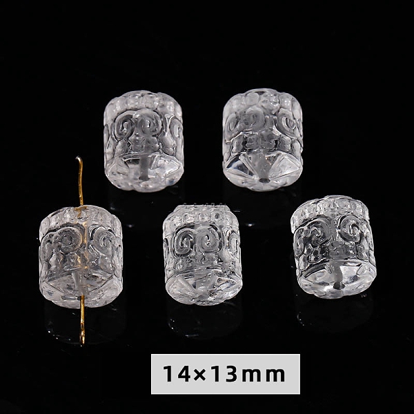 PandaHall Natural Quartz Crystal Carved Beads, DIY Jewelry Accessories, Column, 14x13mm Quartz Crystal Column
PandaHall Natural Quartz Crystal Carved Beads, DIY Jewelry Accessories, Column, 14x13mm Quartz Crystal Column