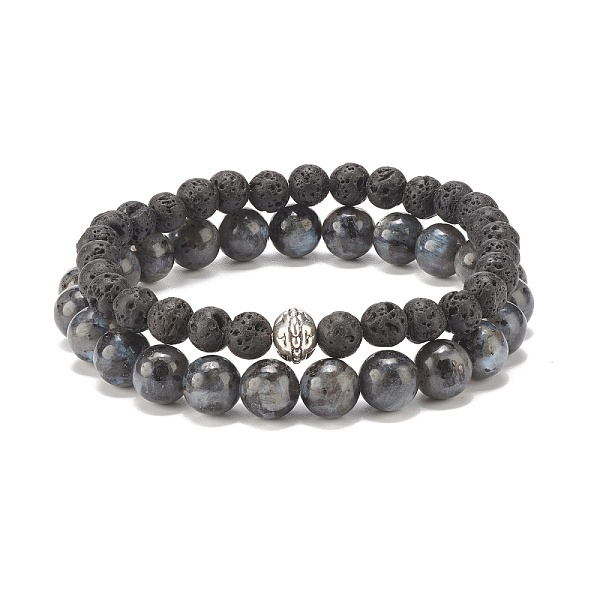 PandaHall 2Pcs 2 Style Natural Larvikite & Lava Rock Stretch Bracelets Set, Essential Oil Gemstone Jewelry for Women, Inner Diameter: 2-1/8...
PandaHall 2Pcs 2 Style Natural Larvikite & Lava Rock Stretch Bracelets Set, Essential Oil Gemstone Jewelry for Women, Inner Diameter: 2-1/8...