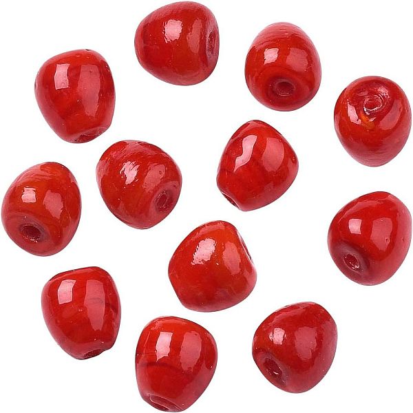 PandaHall 100Pcs Handmade Lampwork Beads, Apple, Red, 10x9.5~10mm, Hole: 1.5~1.8mm Lampwork Fruit Red
PandaHall 100Pcs Handmade Lampwork Beads, Apple, Red, 10x9.5~10mm, Hole: 1.5~1.8mm Lampwork Fruit Red