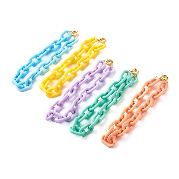 PandaHall Opaque Acrylic Chain Necklaces, with Brass Spring Ring Clasps, Mixed Color, 15.9 inch(40.5cm) Acrylic Multicolor
PandaHall Opaque Acrylic Chain Necklaces, with Brass Spring Ring Clasps, Mixed Color, 15.9 inch(40.5cm) Acrylic Multicolor