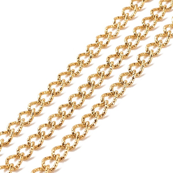 PandaHall Ion Plating(IP) 304 Stainless Steel Curb Chains, Textured, Unwelded, with Spool, Golden, 10x7x1.5mm, about 16.40 Feet(5m)/Roll 304...
PandaHall Ion Plating(IP) 304 Stainless Steel Curb Chains, Textured, Unwelded, with Spool, Golden, 10x7x1.5mm, about 16.40 Feet(5m)/Roll 304...