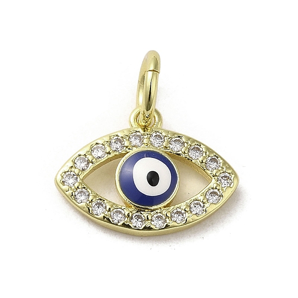 PandaHall Brass Micro Pave Cubic Zirconia Charms, with Enamel, with Jump Ring, Real 18K Gold Plated, Evil Eye, Midnight Blue...
PandaHall Brass Micro Pave Cubic Zirconia Charms, with Enamel, with Jump Ring, Real 18K Gold Plated, Evil Eye, Midnight Blue...