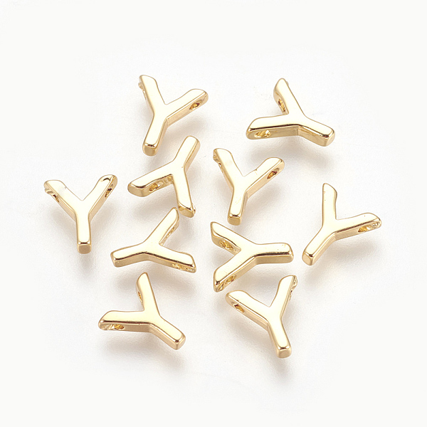 PandaHall Brass Charms, Real 18K Gold Plated, Letter.Y, 7~8.5x4~7.5x2mm, Hole: 1mm Brass Letter
PandaHall Brass Charms, Real 18K Gold Plated, Letter.Y, 7~8.5x4~7.5x2mm, Hole: 1mm Brass Letter