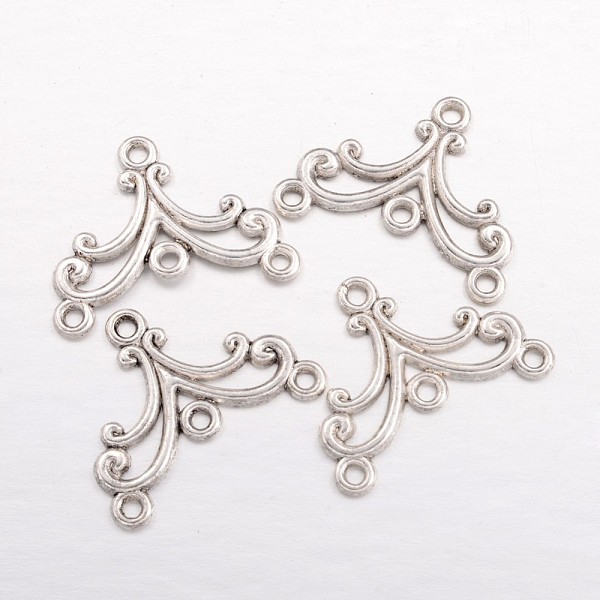 PandaHall Alloy Chandelier Components, Lead Free and Cadmium Free, Antique Silver Color, 27x21x1.5mm, Hole: 2mm Alloy Others
PandaHall Alloy Chandelier Components, Lead Free and Cadmium Free, Antique Silver Color, 27x21x1.5mm, Hole: 2mm Alloy Others