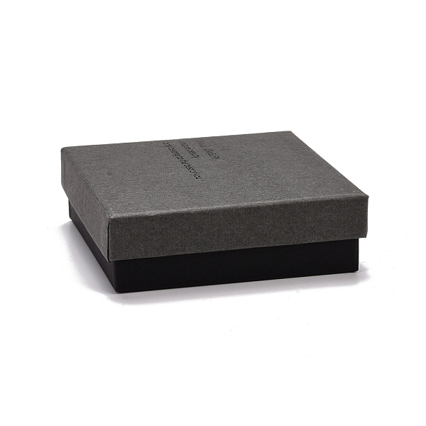 PandaHall Cardboard Jewelry Boxes, with Black Sponge Inside and Gray Snap Cover, for Necklaces & Ring, Square with Word, Black, 9x9x2.9cm...
PandaHall Cardboard Jewelry Boxes, with Black Sponge Inside and Gray Snap Cover, for Necklaces & Ring, Square with Word, Black, 9x9x2.9cm...