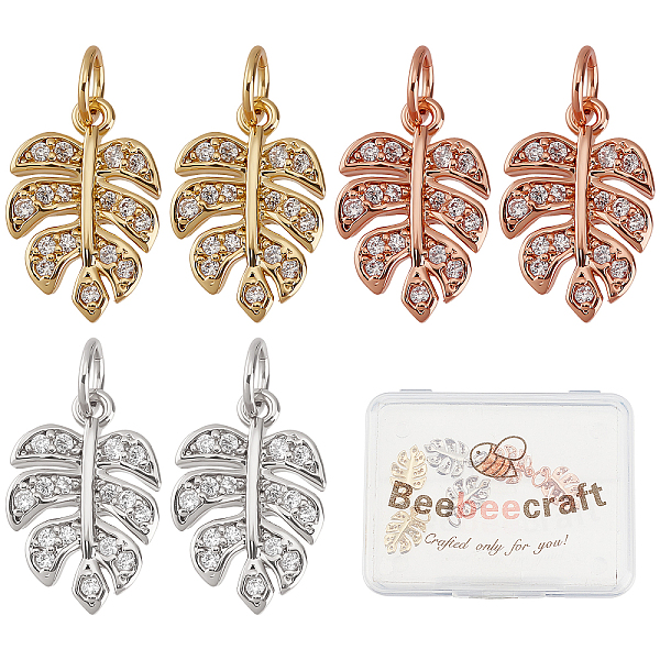 PandaHall Beebeecraft 6Pcs 3 Colors Monster Leaf Charms Cubic Zirconia Hollow Tropical Leaf Pendants with Jump Ring for Bracelet Necklace..., Clear
PandaHall Beebeecraft 6Pcs 3 Colors Monster Leaf Charms Cubic Zirconia Hollow Tropical Leaf Pendants with Jump Ring for Bracelet Necklace..., Clear