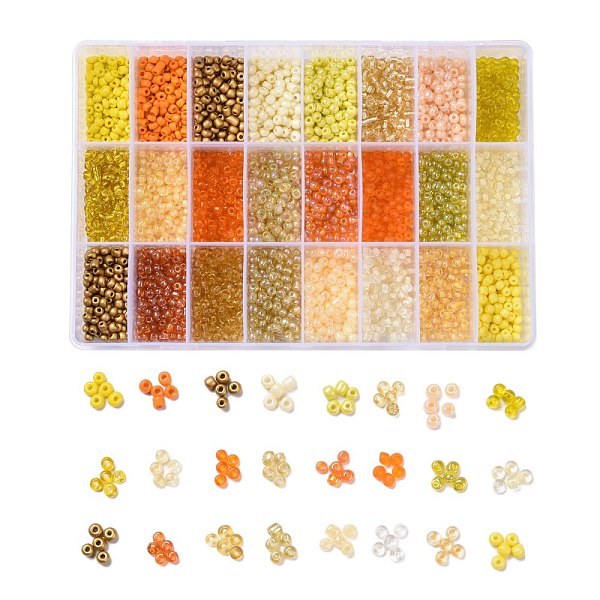 PandaHall 288G 24 Colors Glass Seed Beads, Round, Mixed Color, 6/0, 4~5x2.5~4.5mm, Hole: 1.2~1.5mm, 12g/color Glass Multicolor
PandaHall 288G 24 Colors Glass Seed Beads, Round, Mixed Color, 6/0, 4~5x2.5~4.5mm, Hole: 1.2~1.5mm, 12g/color Glass Multicolor