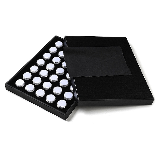 PandaHall Wood Jewelry Display Case Box with 35 Mini Column Plastic Screw Top Foam Gem Jars, Gemstone Diamond Storage Showcase Tray, Clear...
PandaHall Wood Jewelry Display Case Box with 35 Mini Column Plastic Screw Top Foam Gem Jars, Gemstone Diamond Storage Showcase Tray, Clear...