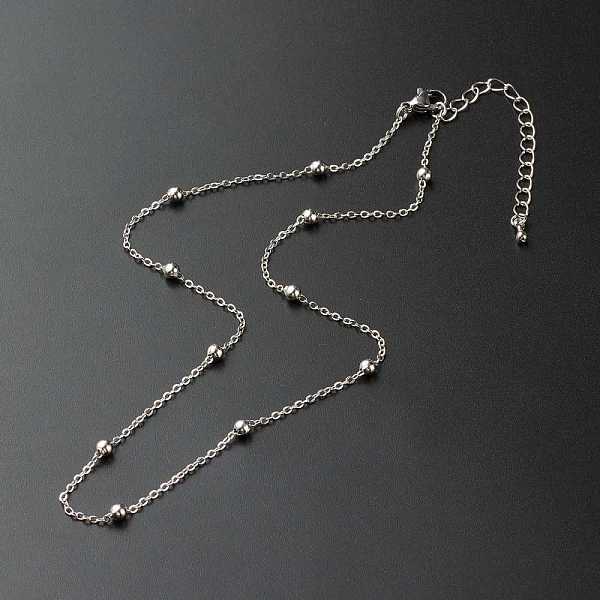 PandaHall Brass Satellite Chain Necklaces, with 304 Stainless Steel Lobster Claw Clasps and Chain Extender, Stainless Steel Color...
PandaHall Brass Satellite Chain Necklaces, with 304 Stainless Steel Lobster Claw Clasps and Chain Extender, Stainless Steel Color...