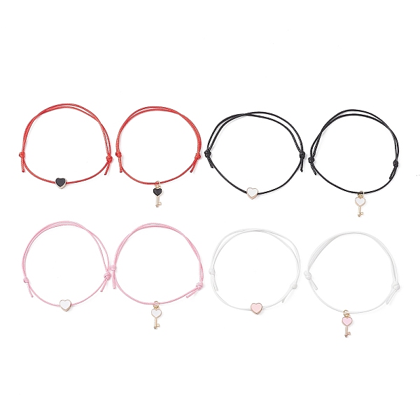 PandaHall 8Pcs 8 Style Heart & Skeleton Key Alloy Enamel Braided Bead Bracelets Set, Adjustable Couple Bracelets, Mixed Color, Inner..., Multicolor
PandaHall 8Pcs 8 Style Heart & Skeleton Key Alloy Enamel Braided Bead Bracelets Set, Adjustable Couple Bracelets, Mixed Color, Inner..., Multicolor