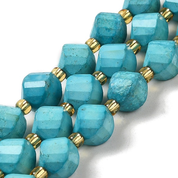 PandaHall Dyed Natural Howlite Beads Strands, with Seed Beads, Faceted Twist, Dark Cyan, 8x8.5x7mm, Hole: 1mm, about 39pcs/strand, 15.51...
PandaHall Dyed Natural Howlite Beads Strands, with Seed Beads, Faceted Twist, Dark Cyan, 8x8.5x7mm, Hole: 1mm, about 39pcs/strand, 15.51...