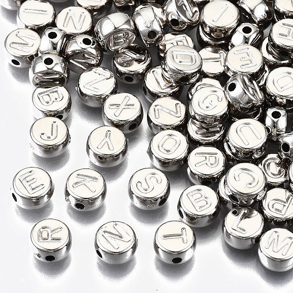 PandaHall CCB Plastic Beads, Horizontal Hole, Flat Round with Letter, Platinum, 7x4mm, Hole: 1.8mm, about 330pcs/50g Plastic Flat Round
PandaHall CCB Plastic Beads, Horizontal Hole, Flat Round with Letter, Platinum, 7x4mm, Hole: 1.8mm, about 330pcs/50g Plastic Flat Round