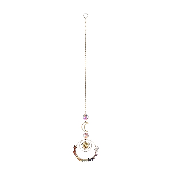 PandaHall Moon & Sun Glass Hanging Suncatchers, Iron Warpped Gemstone Chip Suncatchers Rainbow Maker for Windows, Garden, Christmas Tree...
PandaHall Moon & Sun Glass Hanging Suncatchers, Iron Warpped Gemstone Chip Suncatchers Rainbow Maker for Windows, Garden, Christmas Tree...