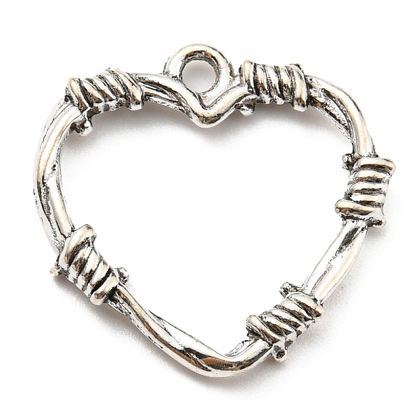 PandaHall Plated Alloy Pendants, Thorn Love, Antique Silver, 23.5x24.5x3mm, Hole: 2mm Alloy Heart
PandaHall Plated Alloy Pendants, Thorn Love, Antique Silver, 23.5x24.5x3mm, Hole: 2mm Alloy Heart