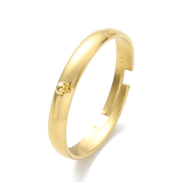 PandaHall 304 Stainless Steel Loop Ring Bases, Adjustable Finger Ring, Golden, 3x1mm, Hole: 1.2mm, Inner Diameter: 18mm 304 Stainless Steel
PandaHall 304 Stainless Steel Loop Ring Bases, Adjustable Finger Ring, Golden, 3x1mm, Hole: 1.2mm, Inner Diameter: 18mm 304 Stainless Steel