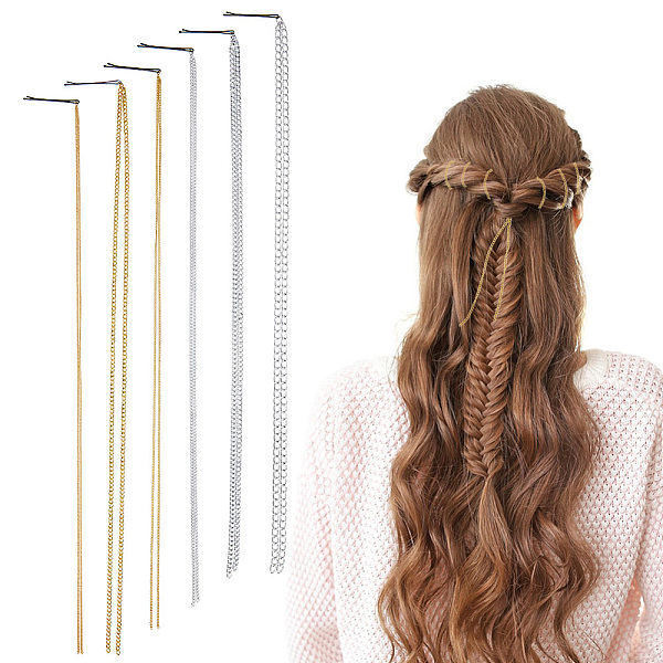 PandaHall 6Pcs 6 Styles Stainless Steel Punk Tassel Hair Clips Hair Extension Chain Clasps, Hair Bobby Pins Barrette, Ponytails Decorative...
PandaHall 6Pcs 6 Styles Stainless Steel Punk Tassel Hair Clips Hair Extension Chain Clasps, Hair Bobby Pins Barrette, Ponytails Decorative...