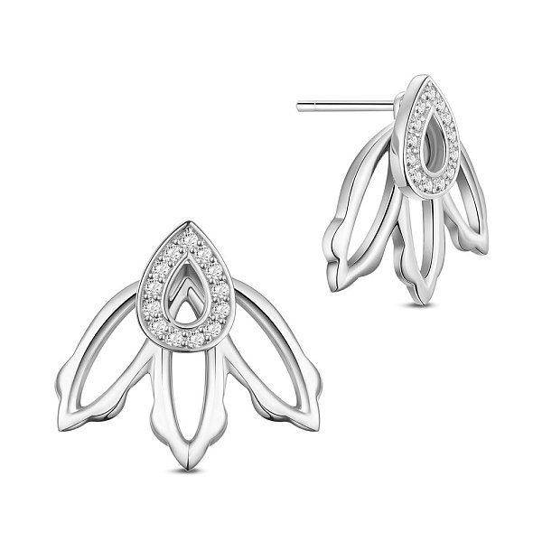 PandaHall SHEGRACE Rhodium Plated 925 Sterling Silver Platinum Plated Stud Earrings, with Grade AAA Cubic Zirconia, 7x10mm Sterling Silver
PandaHall SHEGRACE Rhodium Plated 925 Sterling Silver Platinum Plated Stud Earrings, with Grade AAA Cubic Zirconia, 7x10mm Sterling Silver