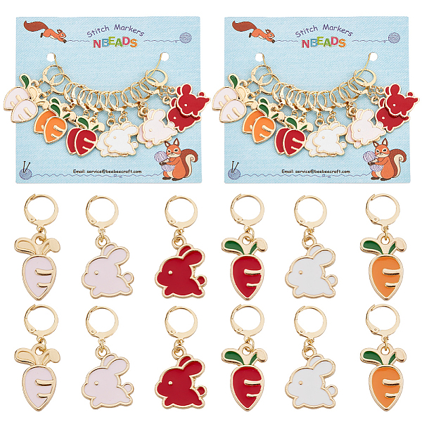 PandaHall 12Pcs 6 Style Alloy Enamel Rabbit & Carrot Charm Locking Stitch Markers, Gold Tone 304 Stainless Steel Clasp Locking Stitch Marker..., Multicolor
PandaHall 12Pcs 6 Style Alloy Enamel Rabbit & Carrot Charm Locking Stitch Markers, Gold Tone 304 Stainless Steel Clasp Locking Stitch Marker..., Multicolor