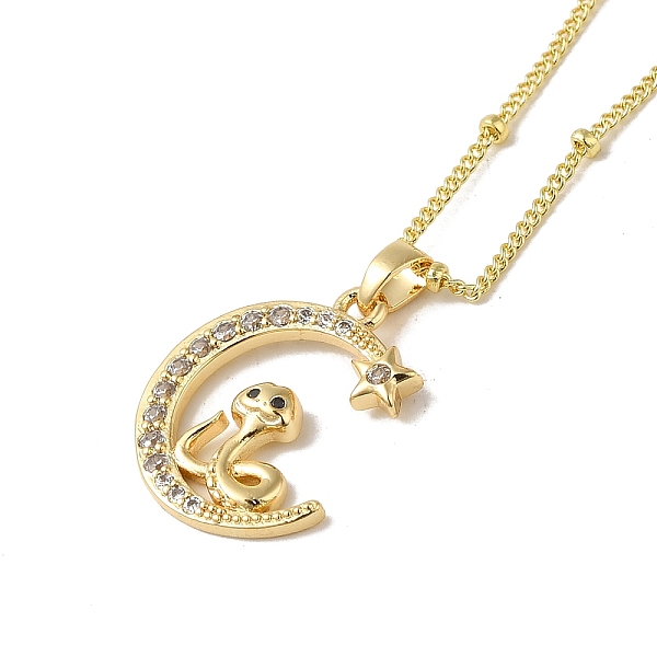 PandaHall Brass Micro Pave Clear Cubic Zirconia Pendants Necklaces, The 12 Animals of the Chinese Zodiac, Real 18K Gold Plated, Snake, 17.28...
PandaHall Brass Micro Pave Clear Cubic Zirconia Pendants Necklaces, The 12 Animals of the Chinese Zodiac, Real 18K Gold Plated, Snake, 17.28...