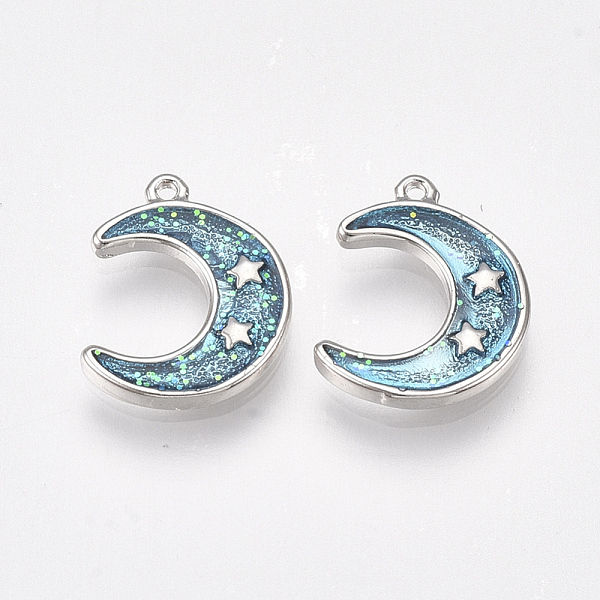 PandaHall Brass Enamel Charms, Moon, Nickel Free, Real Platinum Plated, 12x9x1mm, Hole: 0.7mm Brass+Enamel Moon
PandaHall Brass Enamel Charms, Moon, Nickel Free, Real Platinum Plated, 12x9x1mm, Hole: 0.7mm Brass+Enamel Moon