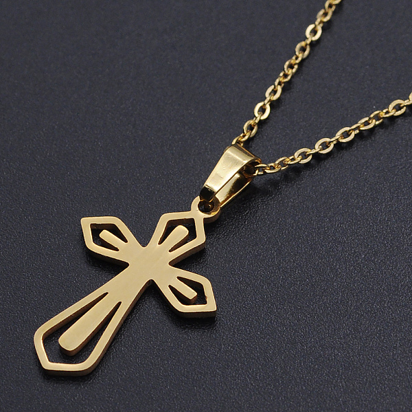 PandaHall 201 Stainless Steel Pendants Necklaces, with Cable Chains and Lobster Claw Clasps, Cross, Golden, 17.71 inch(45cm), 1.5mm 201...
PandaHall 201 Stainless Steel Pendants Necklaces, with Cable Chains and Lobster Claw Clasps, Cross, Golden, 17.71 inch(45cm), 1.5mm 201...