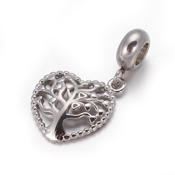 PandaHall 304 Stainless Steel European Style Dangle Charms, Large Hole Pendants, Heart with Tree, Stainless Steel Color, 27mm, Hole: 4.5mm...
PandaHall 304 Stainless Steel European Style Dangle Charms, Large Hole Pendants, Heart with Tree, Stainless Steel Color, 27mm, Hole: 4.5mm...