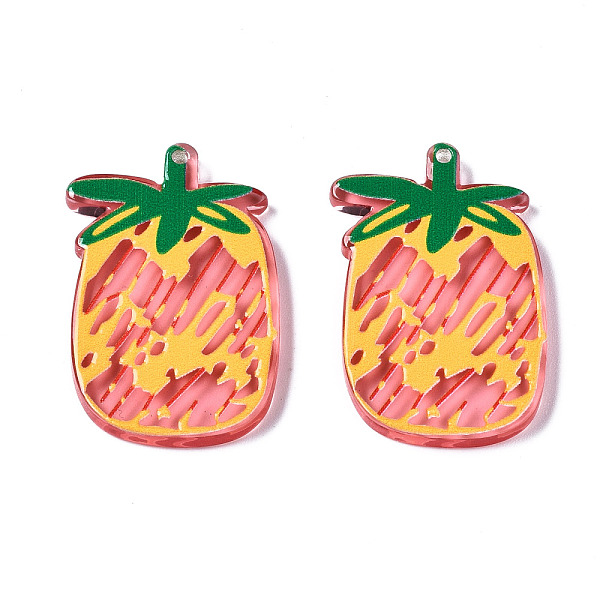 PandaHall Translucent Acrylic Pendants, 3D Printed, Pineapple, Salmon, 34.5x24x3mm, Hole: 1.4mm Acrylic Fruit Red
PandaHall Translucent Acrylic Pendants, 3D Printed, Pineapple, Salmon, 34.5x24x3mm, Hole: 1.4mm Acrylic Fruit Red