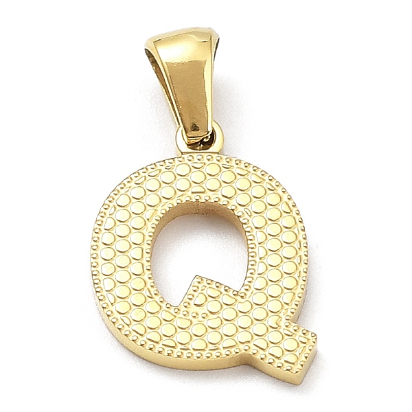 PandaHall Ion Plating(IP) 316L Surgical Stainless Steel Pendants, Real 18K Gold Plated, Letter Charm, Textured, Letter Q, 15.5x12.5x1.6mm...
PandaHall Ion Plating(IP) 316L Surgical Stainless Steel Pendants, Real 18K Gold Plated, Letter Charm, Textured, Letter Q, 15.5x12.5x1.6mm...