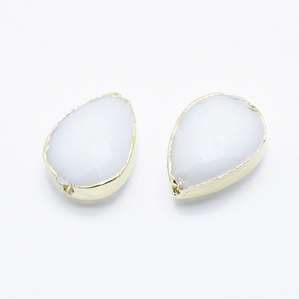 PandaHall Faceted Glass Beads, with Brass Findings, teardrop, Golden, White, 18x13x8mm, Hole: 1mm Glass Teardrop White
PandaHall Faceted Glass Beads, with Brass Findings, teardrop, Golden, White, 18x13x8mm, Hole: 1mm Glass Teardrop White