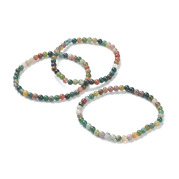 PandaHall Natural Indian Agate Beaded Stretch Bracelets, Round, Beads: 4~5mm, Inner Diameter: 2-1/4 inch(5.65cm) Indian Agate
PandaHall Natural Indian Agate Beaded Stretch Bracelets, Round, Beads: 4~5mm, Inner Diameter: 2-1/4 inch(5.65cm) Indian Agate