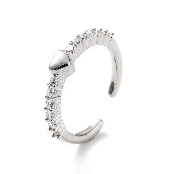 PandaHall Heart Rack Plating Brass Micro Pave Clear Cubic Zirconia Open Rings, Long-Lasting Plated Cuff Ring for Women, Lead Free & Cadmium...
PandaHall Heart Rack Plating Brass Micro Pave Clear Cubic Zirconia Open Rings, Long-Lasting Plated Cuff Ring for Women, Lead Free & Cadmium...