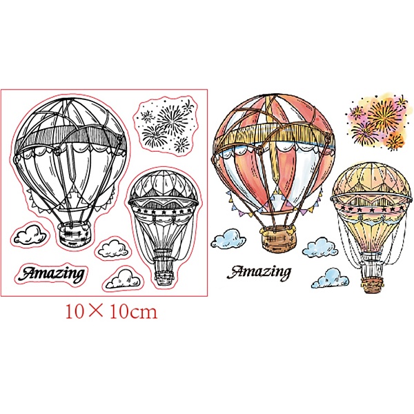 PandaHall PVC Sakura Stamp, for DIY Scrapbooking, Hot Air Balloon, 100x100mm Plastic Hot Air Balloon
PandaHall PVC Sakura Stamp, for DIY Scrapbooking, Hot Air Balloon, 100x100mm Plastic Hot Air Balloon
