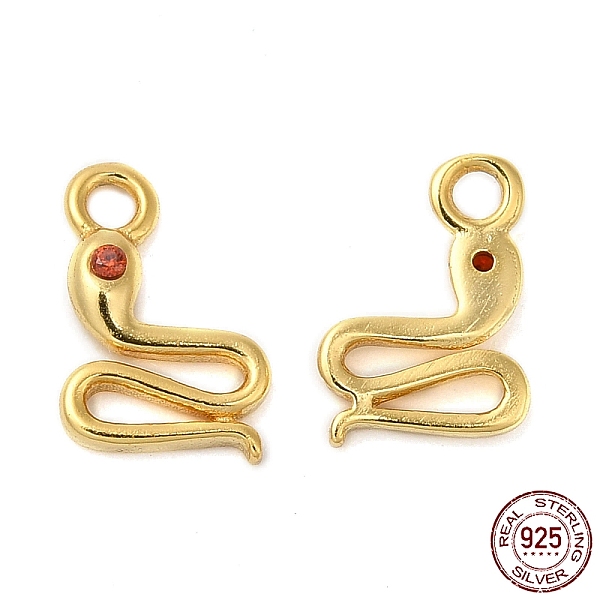 PandaHall 925 Sterling Silver Micro Pave Cubic Zirconia Charms, Snake Charm, Real 18K Gold Plated, 9x6x1mm, Hole: 1.2mm Sterling Silver..., Red
PandaHall 925 Sterling Silver Micro Pave Cubic Zirconia Charms, Snake Charm, Real 18K Gold Plated, 9x6x1mm, Hole: 1.2mm Sterling Silver..., Red
