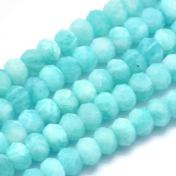 PandaHall Natural Amazonite Beads Strands, Rondelle, Faceted, 4x2.5~3mm, Hole: 0.7mm, about 138~139pcs/strand, 15.3 inch(39cm) Amazonite...
PandaHall Natural Amazonite Beads Strands, Rondelle, Faceted, 4x2.5~3mm, Hole: 0.7mm, about 138~139pcs/strand, 15.3 inch(39cm) Amazonite...