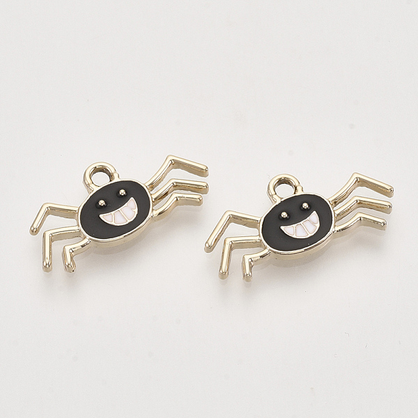 PandaHall Light Gold Plated Alloy Pendants, with Enamel, Spider, Black, 10.5x22x2mm, Hole: 2mm Alloy+Enamel Spider Black
PandaHall Light Gold Plated Alloy Pendants, with Enamel, Spider, Black, 10.5x22x2mm, Hole: 2mm Alloy+Enamel Spider Black
